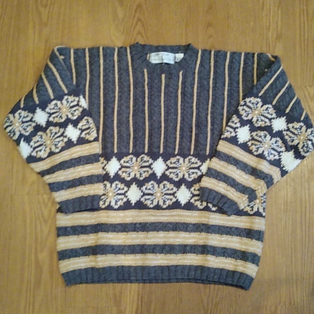 Vintage Henry Grethel Chunky Hand Knit Sweater L